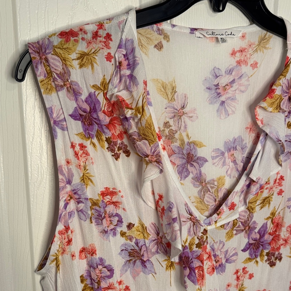 NWOT Culture Code Floral Sleeveless Blouse - Multicolor - Picture 4 of 8